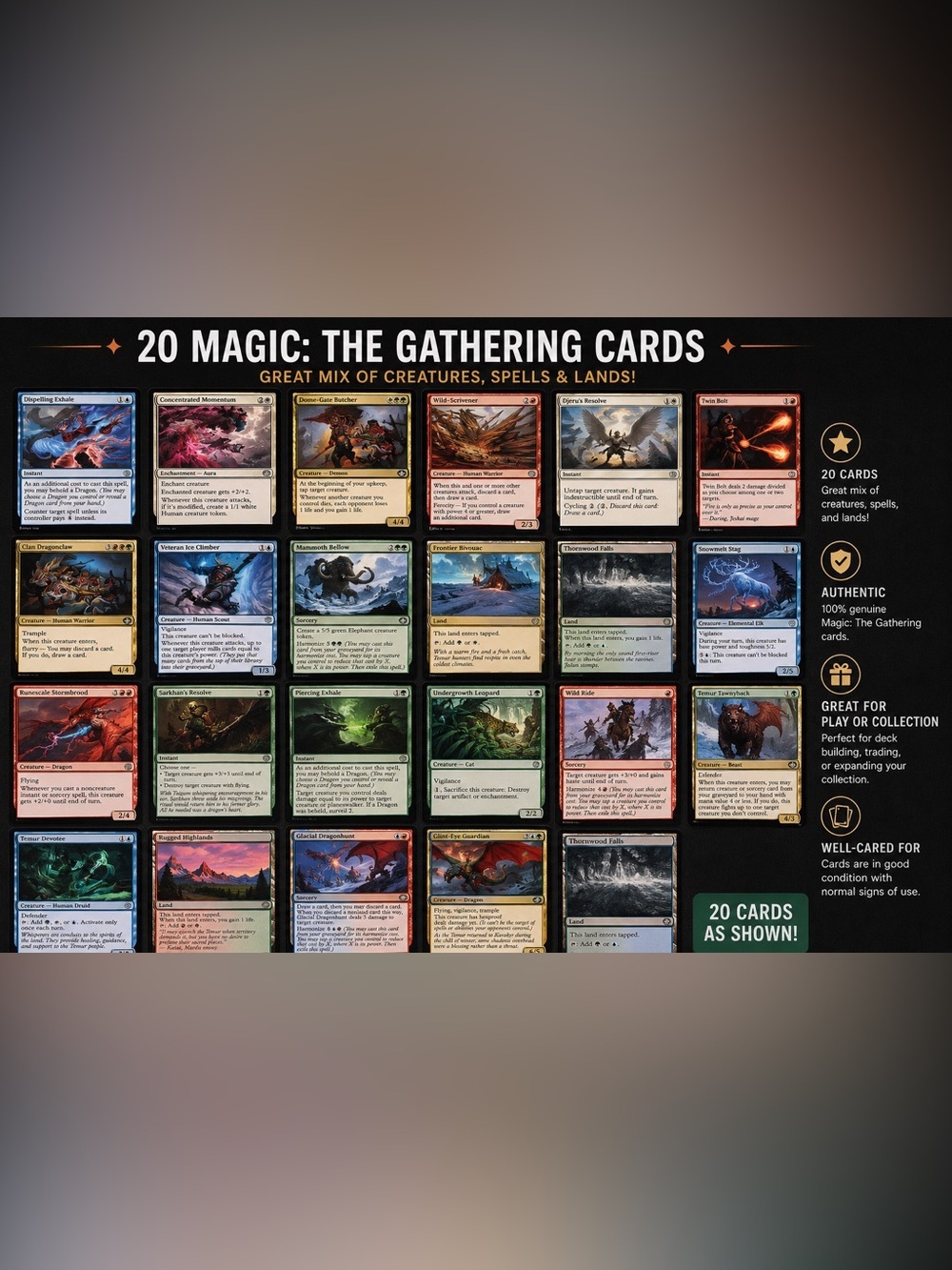 Magic: The Gathering 20-Card Mixed Pack -MTG 2